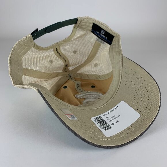 Michigan State Spartans NCAA Green Gray Top of the World Relaxed Fit Trucker Hat - Picture 4 of 5